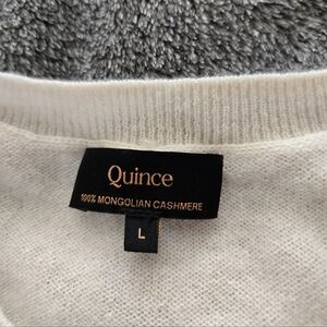 Quince Women's Soft White Cashmere Sweater